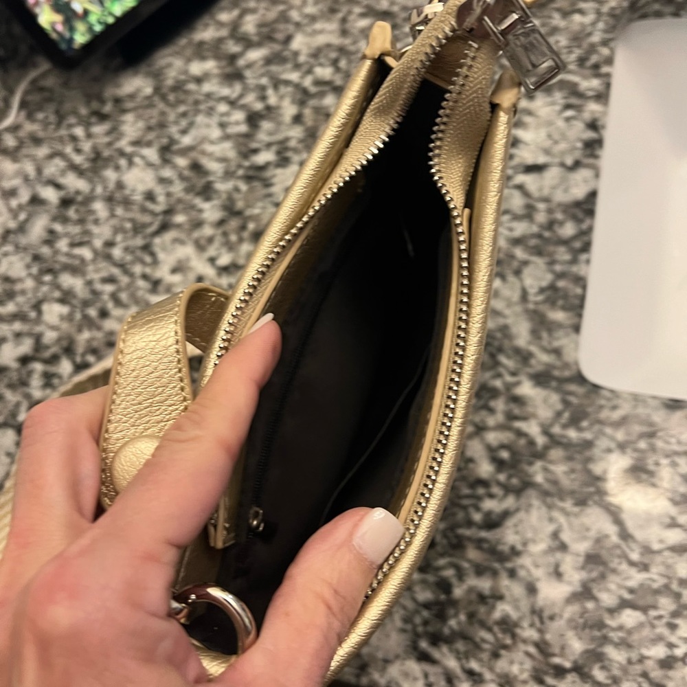 Small gold shopping purse
